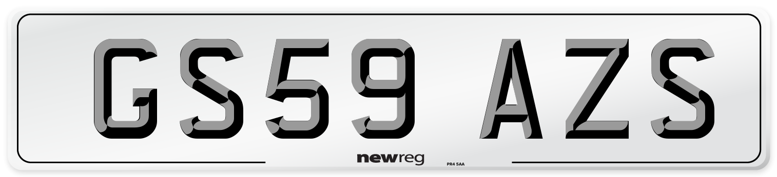 GS59 AZS Number Plate from New Reg